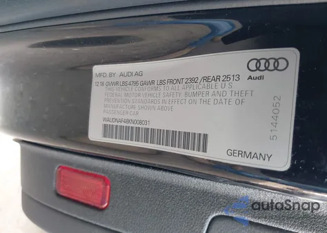 2019 Audi A4 45 Premium z USA, uszkodzony, nr VIN WAUDNAF48KN008031